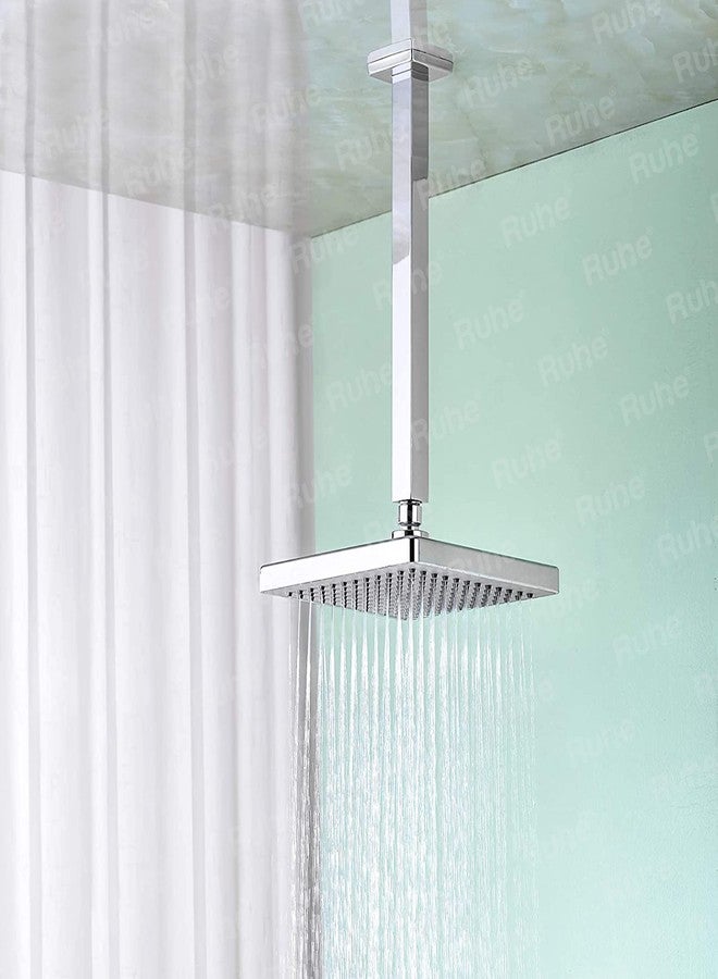 Ruhe® 8 Inches Premium Grade Stainless Steel Ceiling Square Shower Arm (Chrome Finish) - Image 5